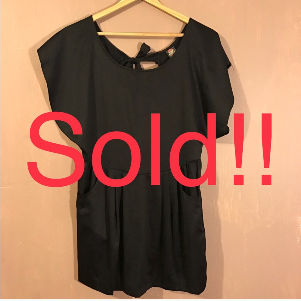Free People black mini dress - Picture 1 of 4